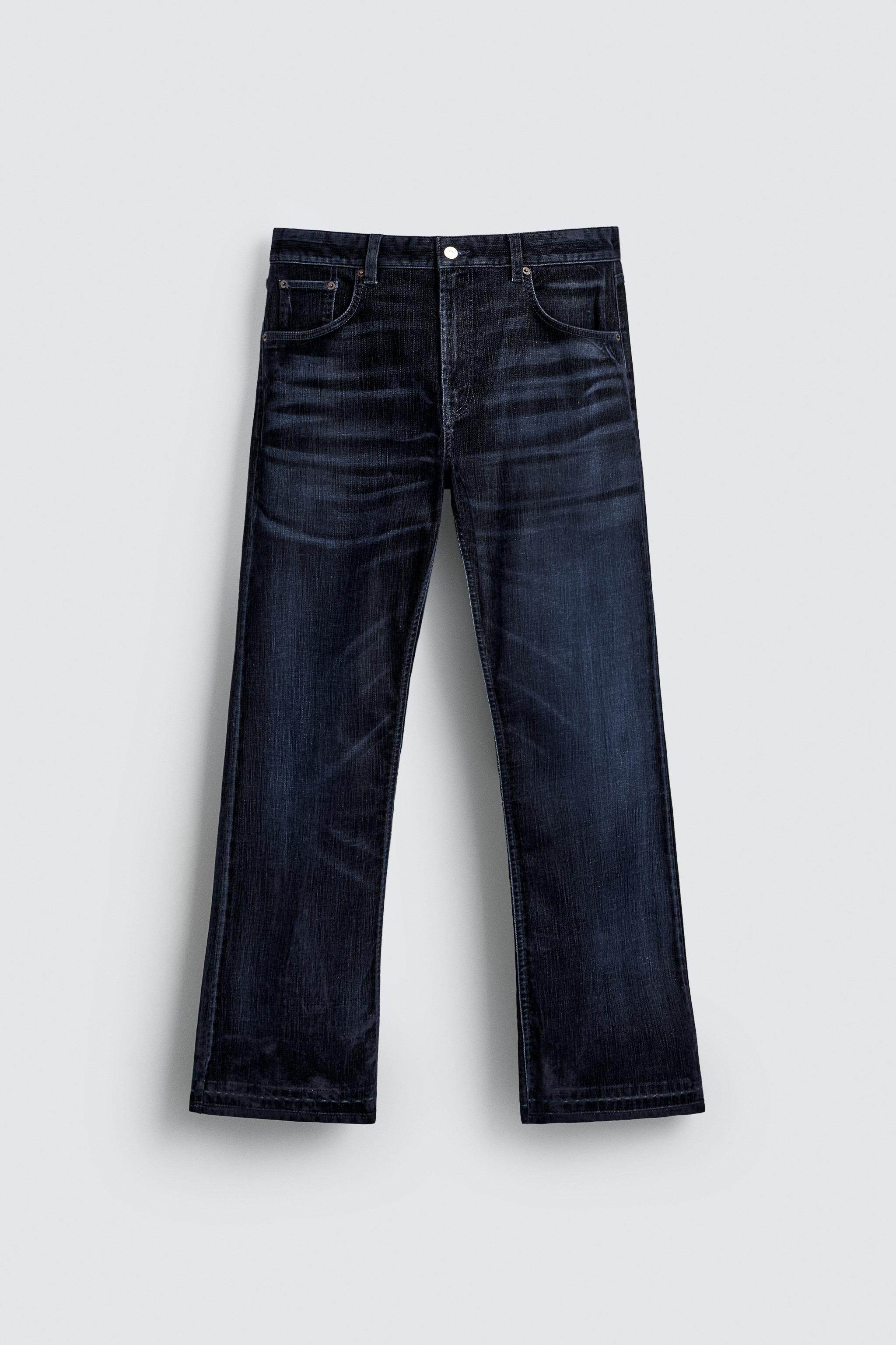 FLOCKED FLARE FIT JEANS